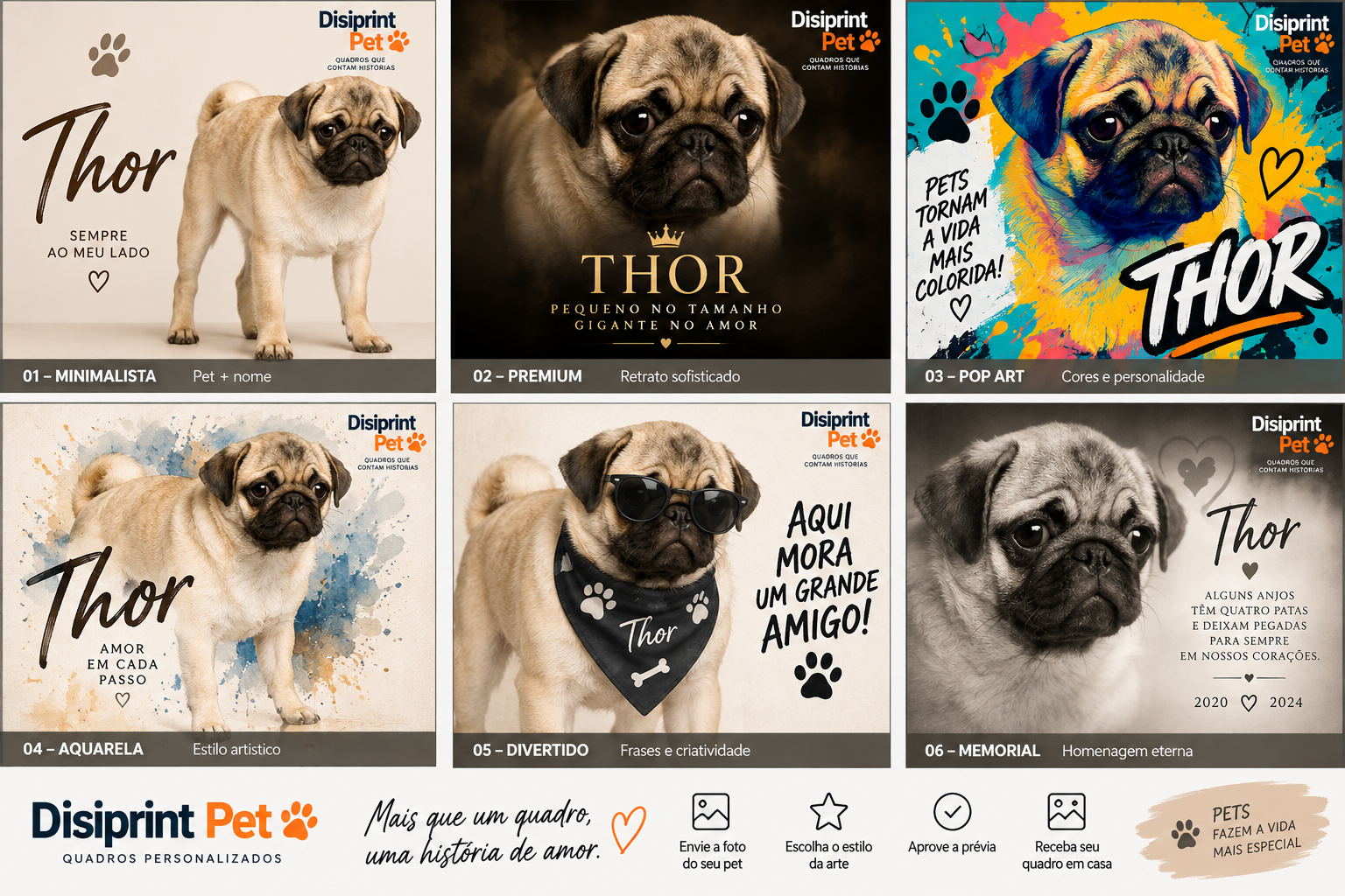 Quadro Pet Personalizado em PVC 2mm